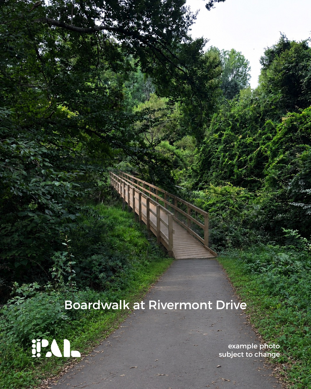 Conceptual rendering of planned boardwalk. Subject to change.