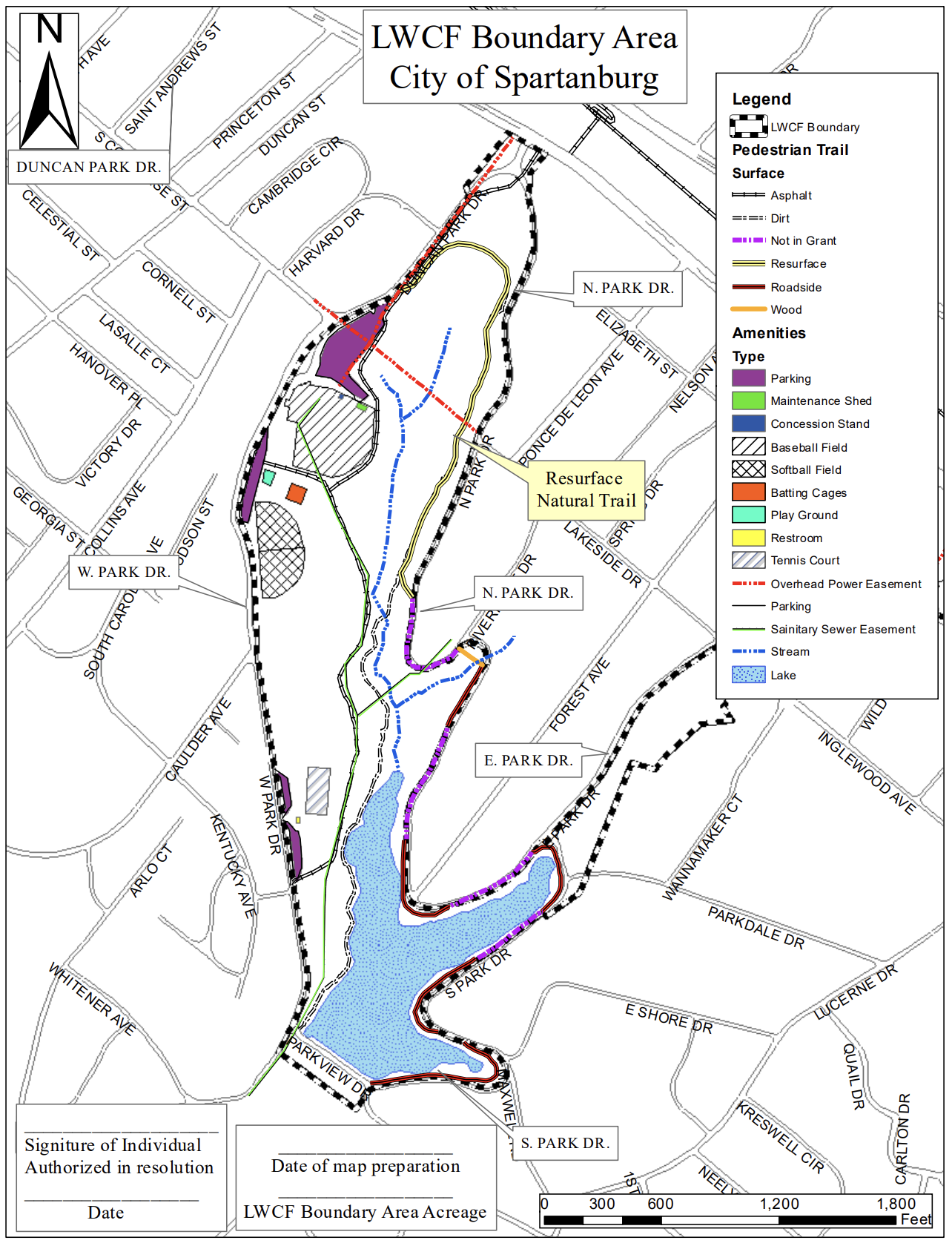 Perimeter map showing scheduled work.